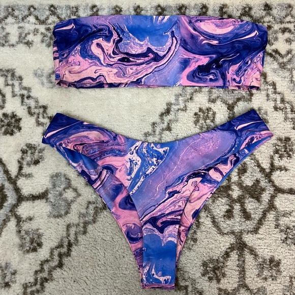 SHEIN Other - Shein purple tie dye bikini set